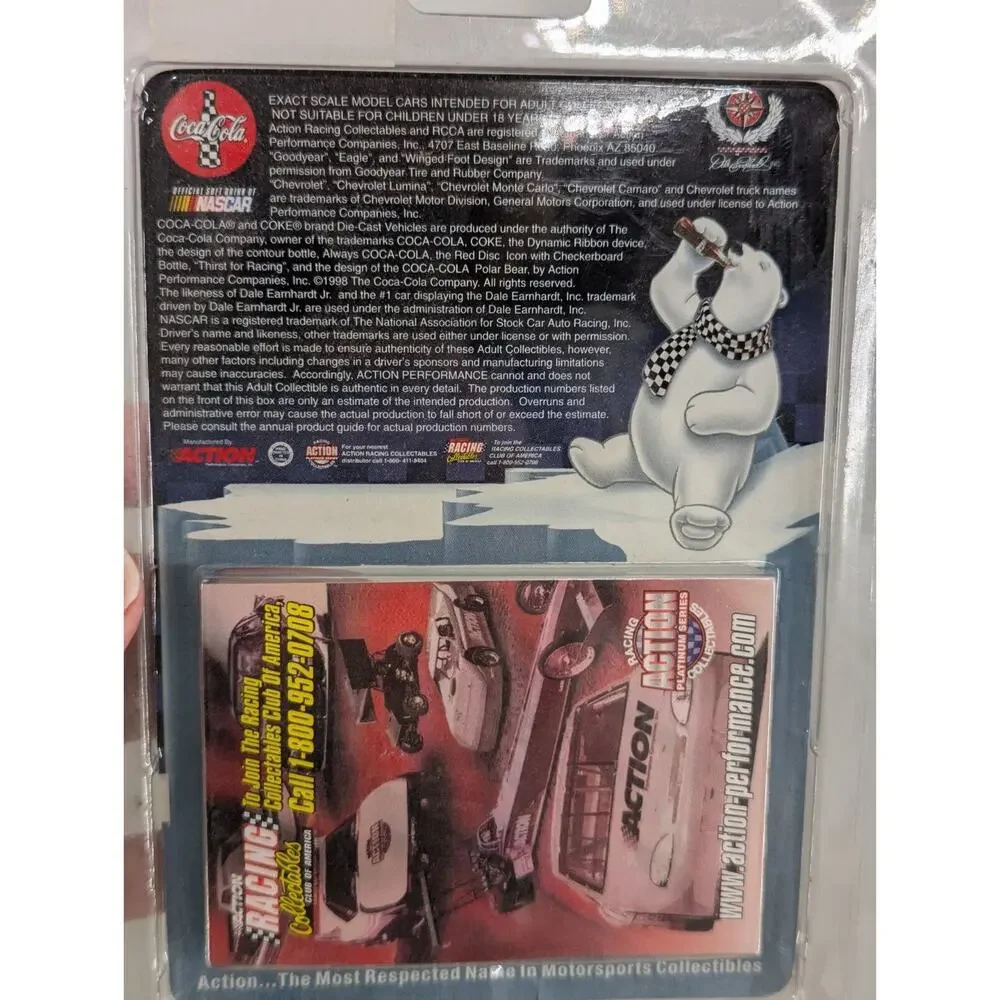 1998 Dale Earnhardt Jr. #1 Polar Bear 1:64 Monte Carlo Action Coca Cola -012518